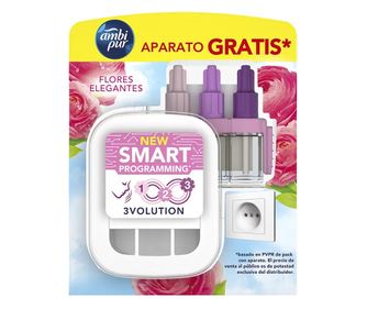 Set dišavnik za prostor + 3 rezervne dišave, Ambi Pur 3Volution, elegantne rože, 21 ml