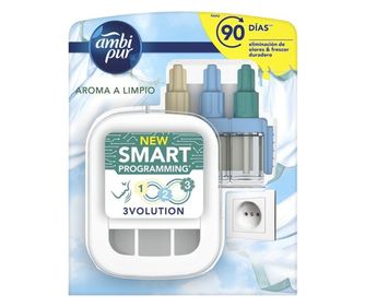 Set Osvežilec zraka za prostor + 3 Rezervni parfumi, Ambi Pur 3Volution, limpio, 20 ml