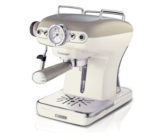 Ariete VINTAGE 1389/13 Eszpresszó Kávéfőző, 850W, 15 bar, 0.9 L, Őrölt kávé és ESE, Maxi-Cappuccino, Bézs