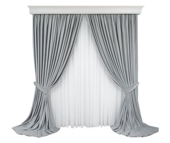 Set de 2 draperii din catifea, gri perlat, cu rejansa, semiopace , 200x250 cm