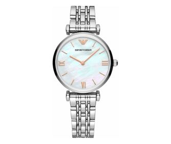 Dámské hodinky Emporio Armani Quartz stříbrné zlaté růžové