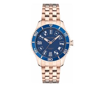 Γυναικείο Ρολόι Nautica Quartz μπλε χρυσό ροζ