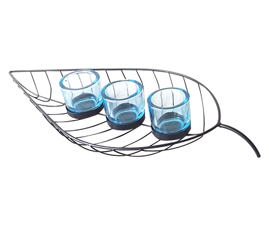 Origine Decor Acasă - Set Portavelas 2 Unități Decorațiuni Vaze și suporturi negre - 5x21x49 cm