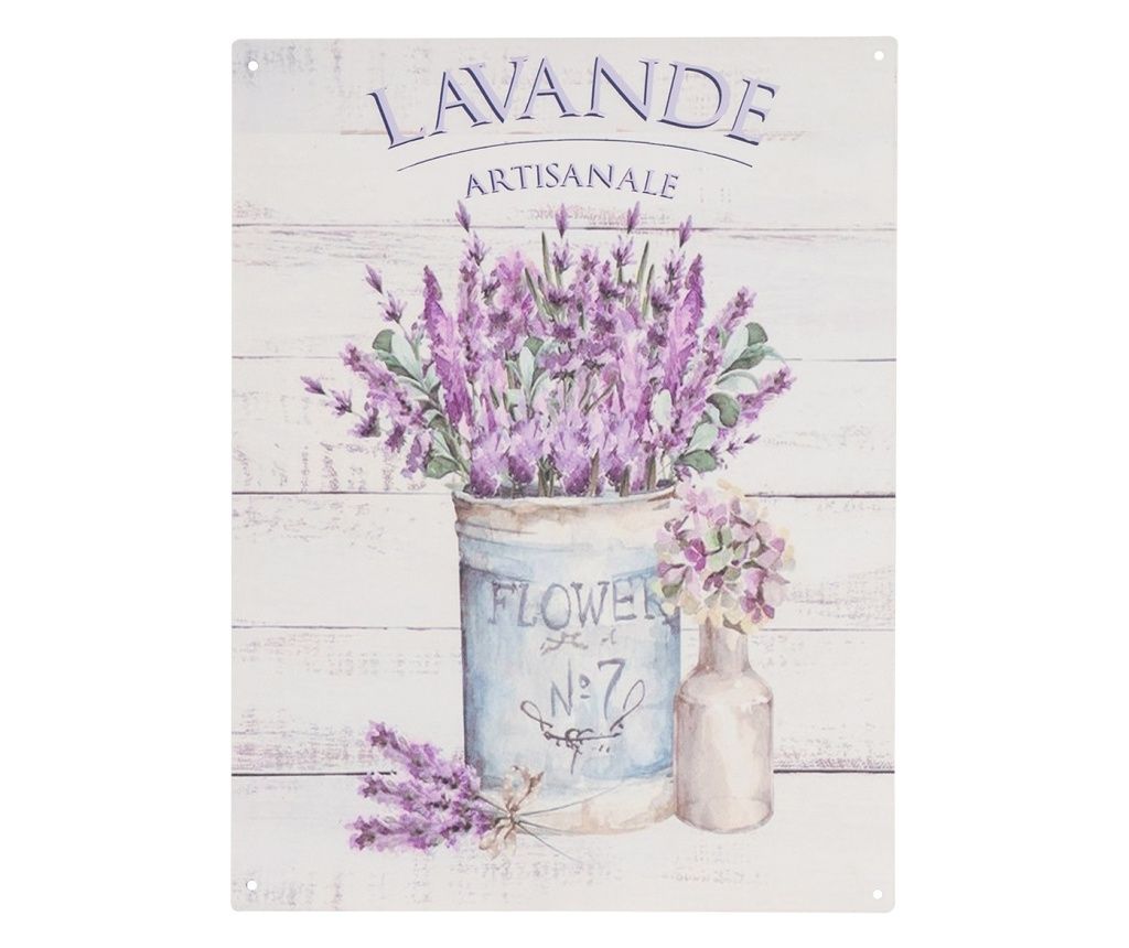 Home Decor Origin - Wedge Wall Wall Wall Wall Lilac metal plates - 33x0x25 cm