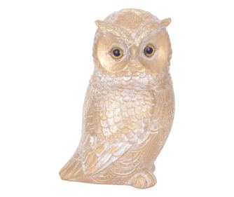 Figurină bufniță bej - 18x12x10cm