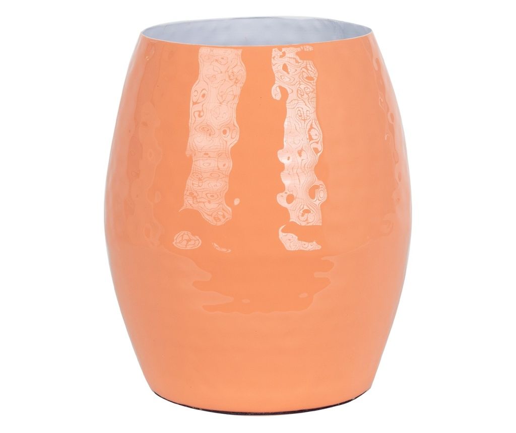 ORIGEN Home Decor Jarrón Metal Jarrones and Portavelas Brown vase - 18x15x15cm