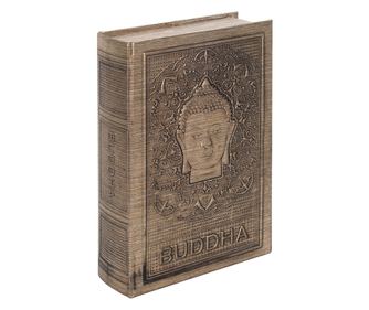 Кутия за декор на дома ORIGEN Буда Легло Книга Правоъгълни сиви кутии за книги - 30x20x7см
