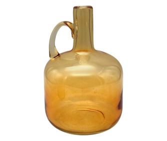 Vază de cristal ORIGEN Home Decor, vază portocalie - 24x15x15cm