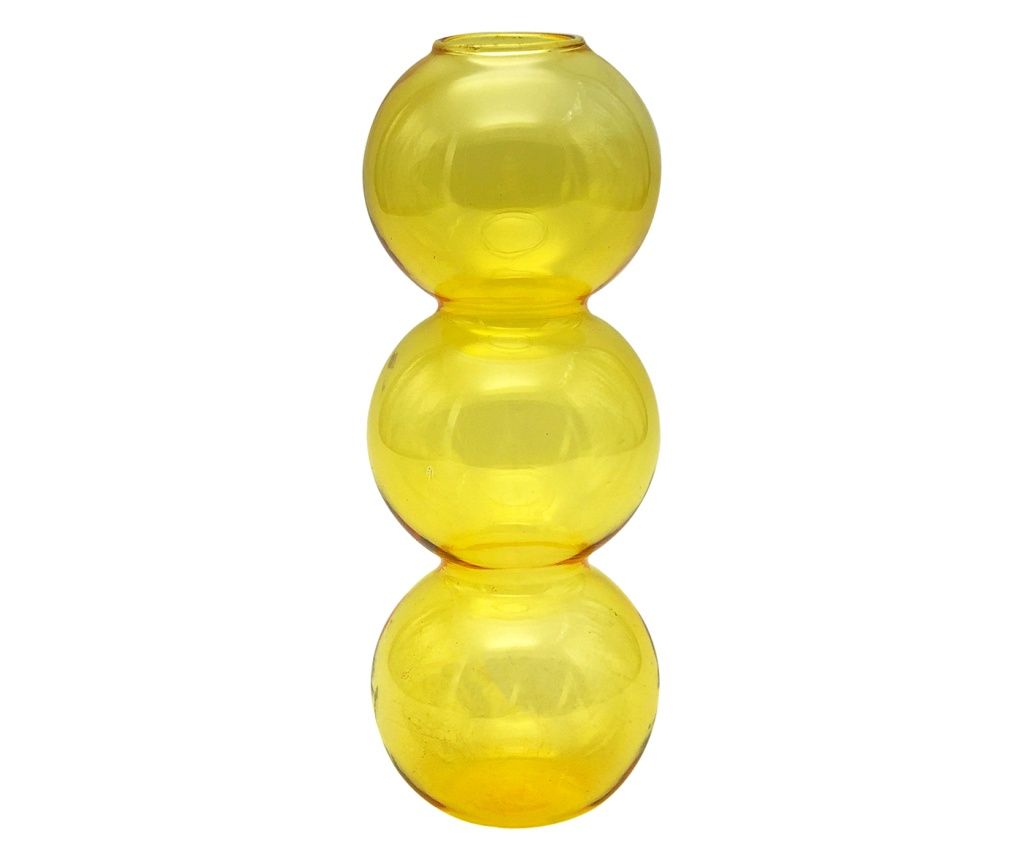 ORIGEN Home Decor Crystal vase vases and holder Yellow vase - 17x6x6cm