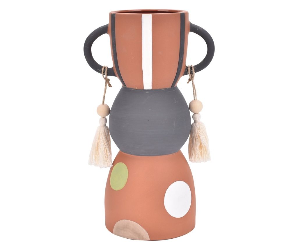 ORIGEN Home Decor Jarrón Jarrones and Portavelas Brown vase - 30x18x13cm