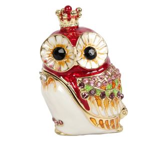 Figurină bufniță miniaturală roșie ORIGEN Home Decor Bocho - 5x4x4cm