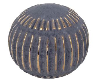 Vază decorativă rotundă gri - 9x10x10cm