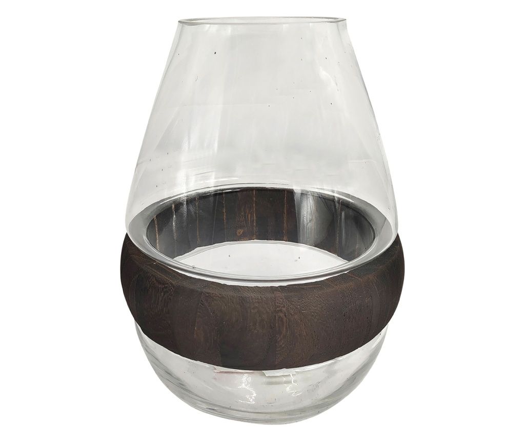 ORIGEN Home Decor Jarrón Jarrones and Portavelas Transparent vase - 25x18x18cm