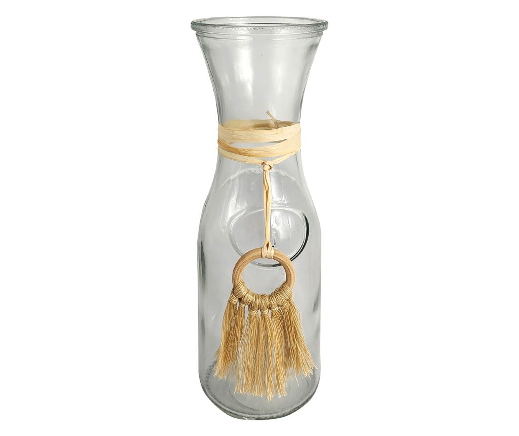 ORIGEN Home Decor Jarrón Jarrones and Portavelas Transparent vase - 27x10x10cm