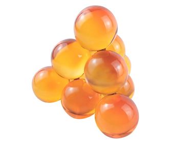 Figurină decorativă pentru birou ORIGEN, miniatură din cristal, portocalie - 11x12x12cm