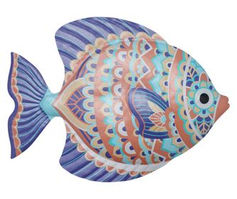 Figurină pește gri pentru decor acasă și grădină ORIGIN - 23x31x2cm