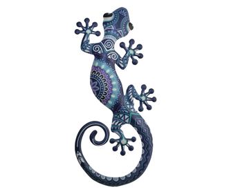 Figurină șopârlă gri pentru decor acasă și grădină 22x10x1cm