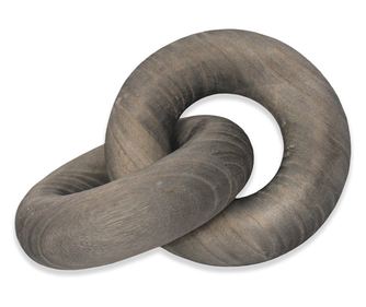 Figurină decorativă ORIGEN Home Decor 2 Legături Diverse Gri - Figurină din lemn decorativă 9x18x16cm