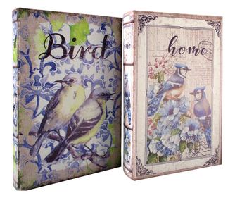 Cutie decorativă ORIGEN Home 2U Lila dreptunghiulară 26x17x5cm - Cutii de cărți cu design exclusiv pentru decorarea casei