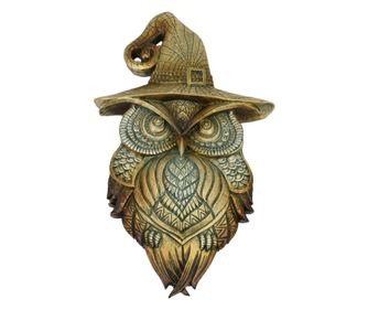 Decorațiune de perete bufniță fantezie verde ORIGEN Home Decor 23x14x3cm