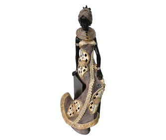 Decoratiuni interioare ORIGEN Africani si elefanti bej 33x15x12cm