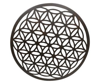 Ornament rotund gri din metal pentru decor acasă ORIGEN - 50x50x2cm