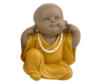 Decorațiuni pentru casă ORIGIN Călugăr Nu Vede-Nu Aude-Nu Vorbește 3U Buddha Figurină Buddha Roșie - 10x9x7cm