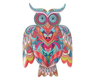 Figurină bufniță portocalie pentru decorare exterioară - 31x21x1cm