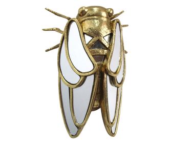 Ornament de perete Cicada cu oglindă ORIGEN Decor Home - Decorațiune unică pentru casa ta