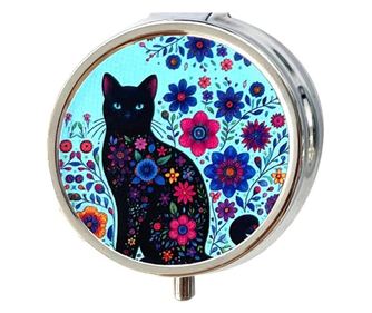 Кутия за хапчета с 4 отделения за лекарства и витамини ORIGEN Decor Home Cat