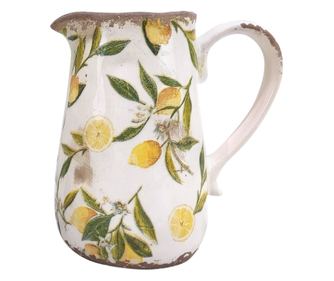 Vază decorativă ORIGEN Decor Home cu design de lămâie din ceramică - Ideală pentru a oferi o notă proaspătă și colorată casei ta