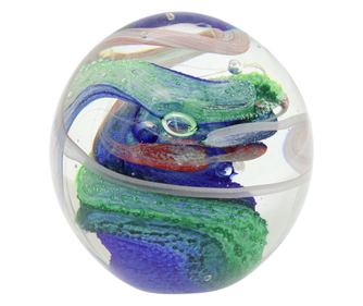 Decor ORIGEN Home, greutate de hârtie din sticlă verde modernă pentru birou și casă, accesoriu decorativ, ideal pentru birouri ș