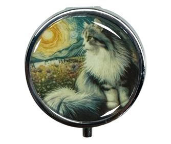 Кутия за хапчета за котки ORIGEN Decor Home, органайзер за лекарства, идеално допълнение за домашни любимци, практичен и функцио