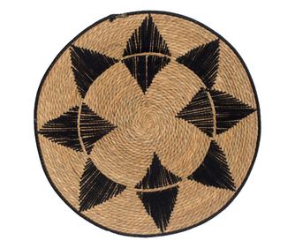 Ornament de perete din palmier natural și iarbă de mare ORIGEN Decor Home pentru decorarea grădinii, stil boho, pictură decorati