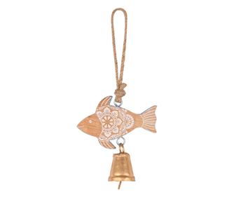 Clopoțel decorativ din metal pentru pești, stil marin și nautic, accesoriu ideal pentru decorarea interioară și exterioară