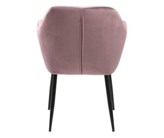 Scaun de dining din catifea roz Emilia