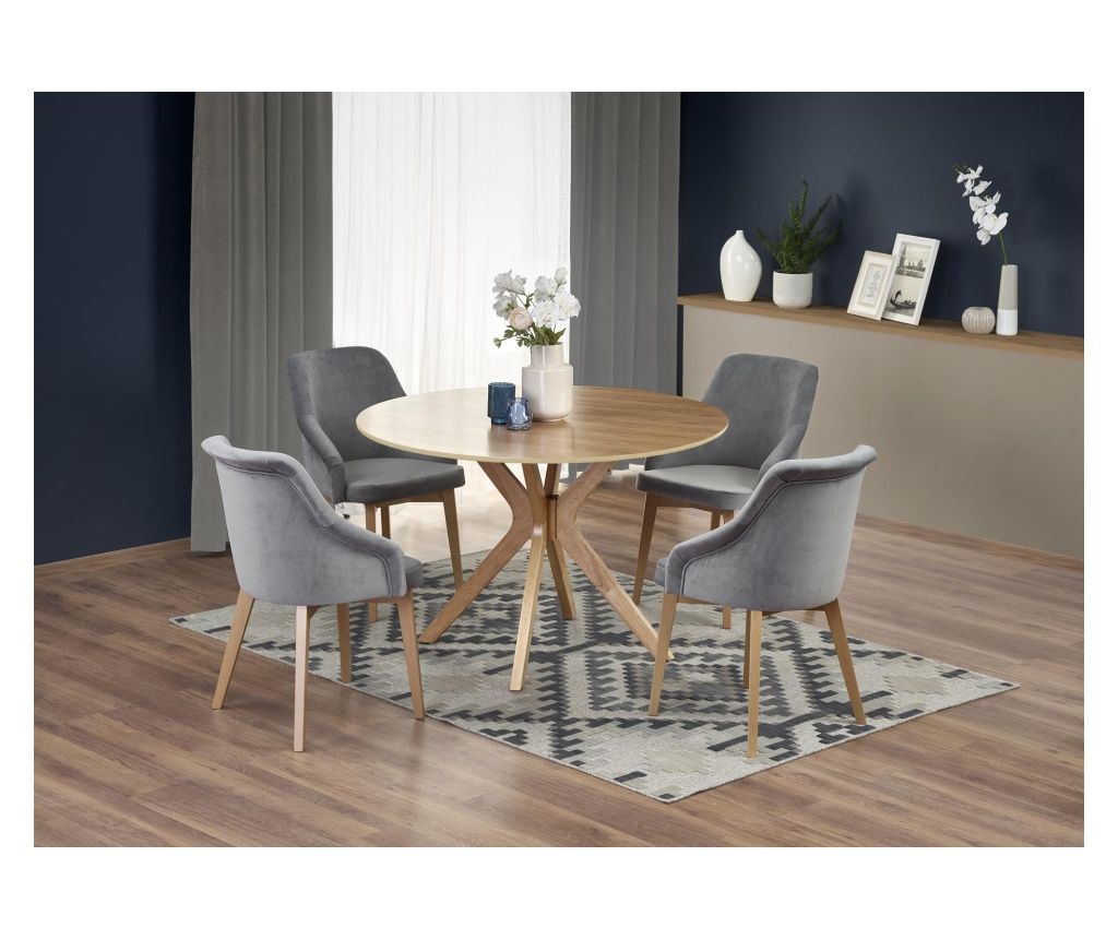Masa de dining rotunda stil scandinav Nicolas