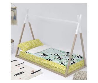 Prevleka za odejo z zadrgo Panda garden modra 105x200 cm Brez polnila Modra