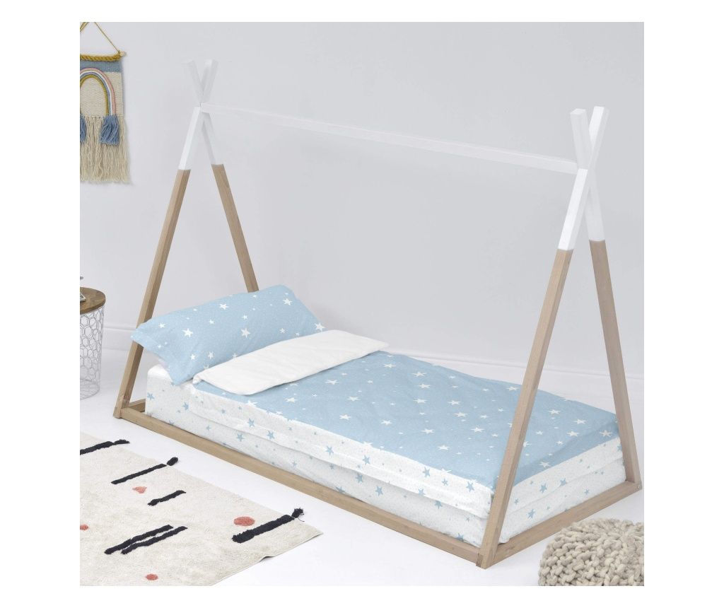 Husă de pilotă cu fermoar Little star 105x200 cm Fără umplutură Albastru