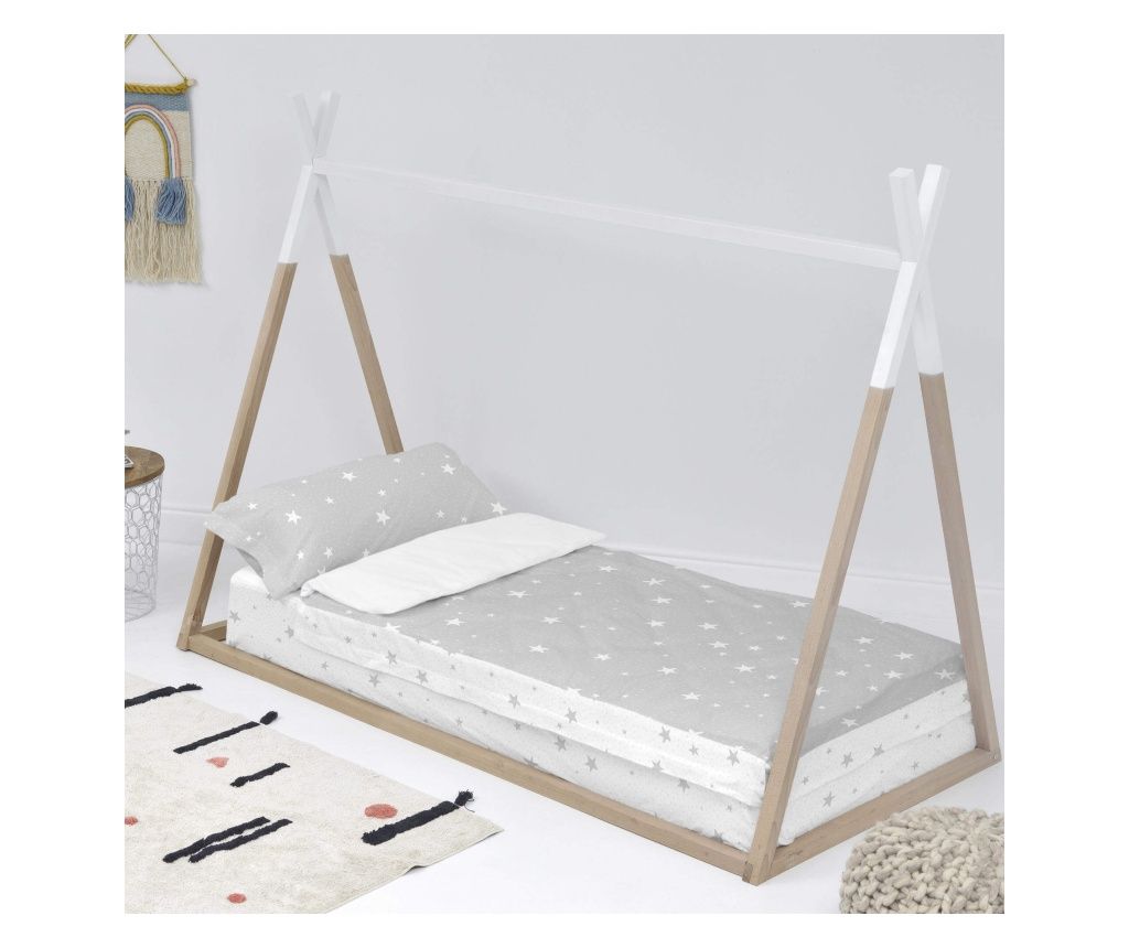 Husă de pilotă cu fermoar Little star 105x200 cm Fără umplutură Gri