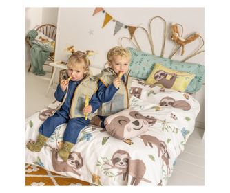 Комплект калъфка за завивка 2 части Happy sloth 135/140x200 см (Единичен) Многоцветен