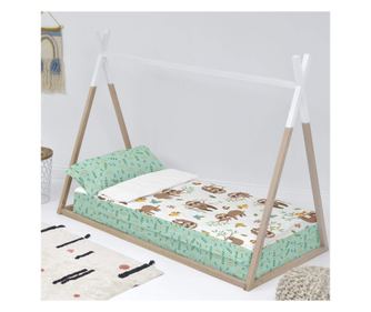 Спален комплект с цип Happy sloth 105x200 см Без пълнеж Многоцветен
