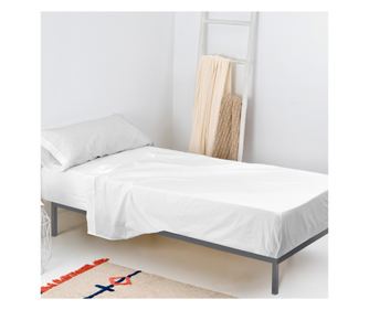 Sada prostěradel 2 kusy Basic 160x270 cm (Single) Bílá
