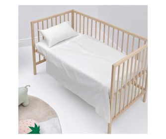 Sada prostěradel 2 kusy Basic 100x130 cm (Postýlka) Bílá