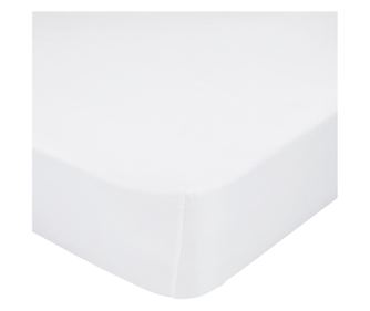 Βασικό σεντόνι με λάστιχο 200 tc 105x200x32 cm (Μονό) Λευκό