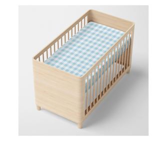 Rjuha z elastiko Vichy 70x140x14 cm (Otroška posteljica) Modra