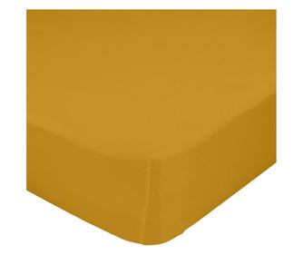 Osnovna rjuha z elastiko 105x200x32 cm (enojna) Gorčica