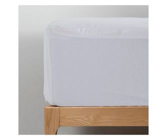 Nepremočljiva zaščita za vzmetnico iz bombaža Jersey 140x200x32 cm (dvojna) bela