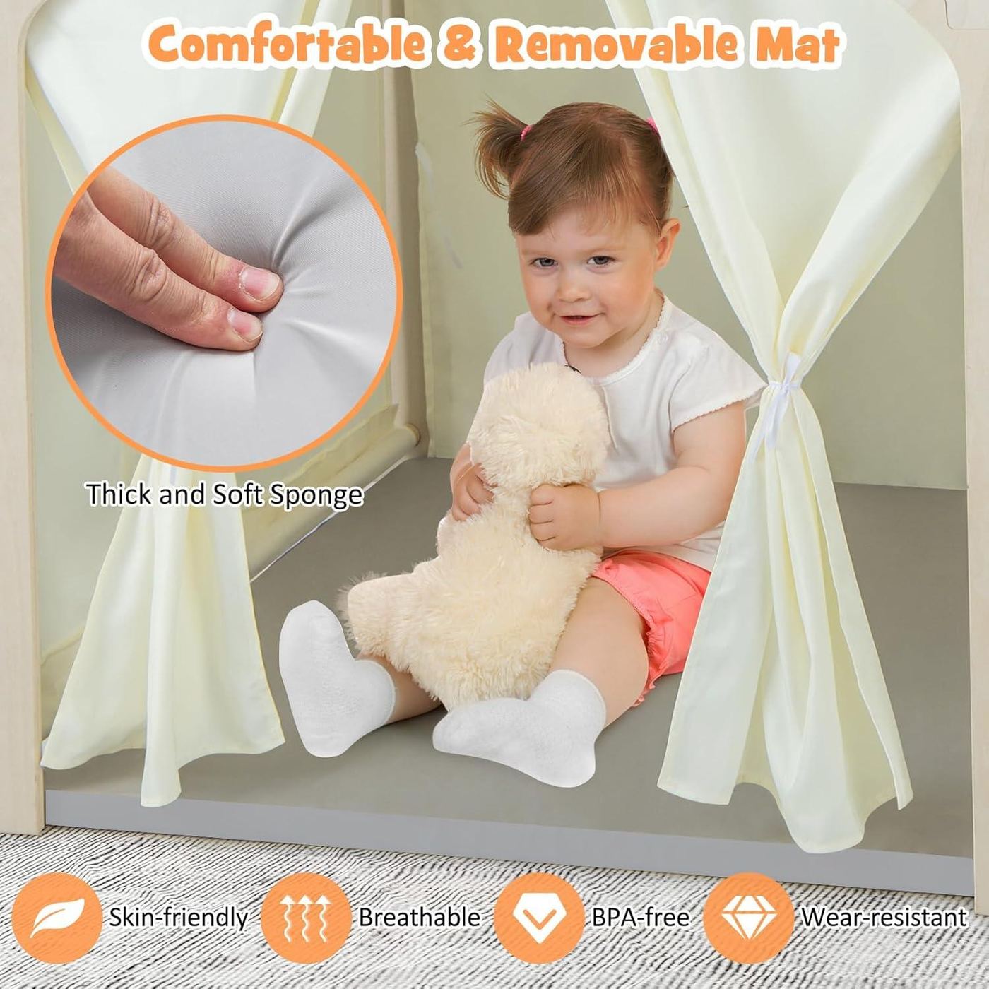 GINGER HOME Dětský dřevěný hrací domek 6 v 1 - 8