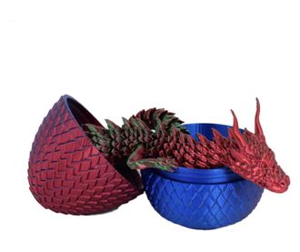 Figurina Sani, Dragon in Ou 90 x 115 mm, Albastru, Rosu, Verde